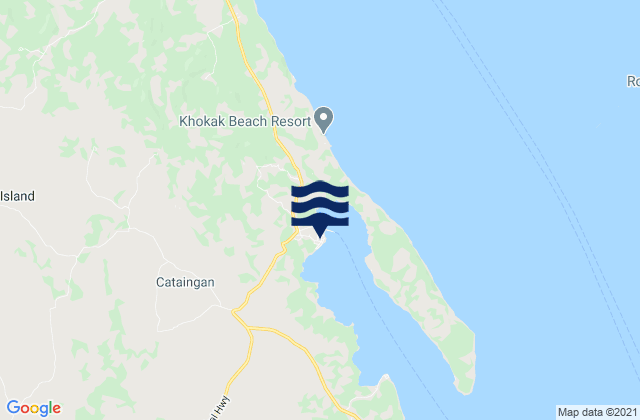 Mappa delle maree di Cataingan, Philippines