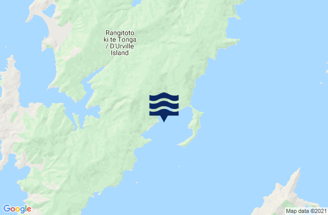 Mappa delle maree di Catherine Cove, New Zealand