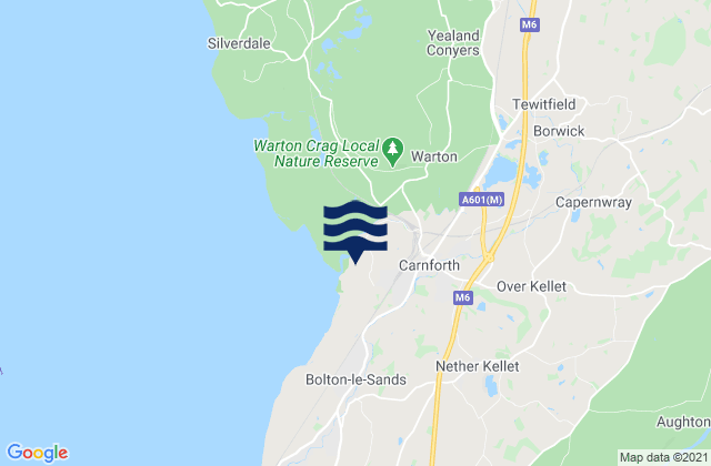 Mappa delle maree di Caton, United Kingdom