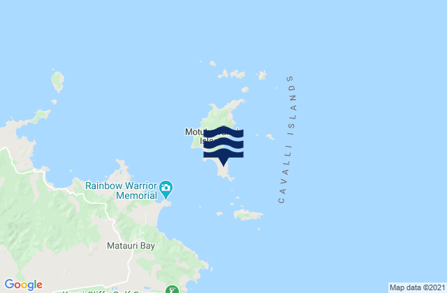 Mappa delle maree di Cavalli Islands, New Zealand