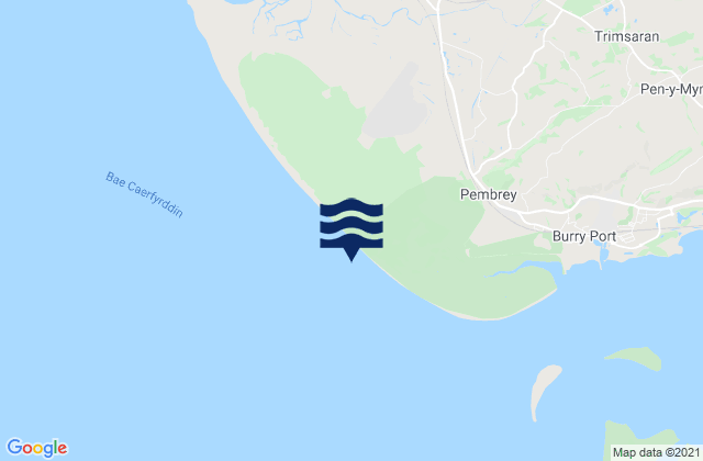 Mappa delle maree di Cefn Sidan Beach, United Kingdom
