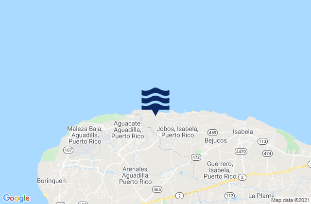 Mappa delle maree di Ceiba Alta Barrio, Puerto Rico