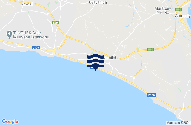 Mappa delle maree di Celâliye, Turkey