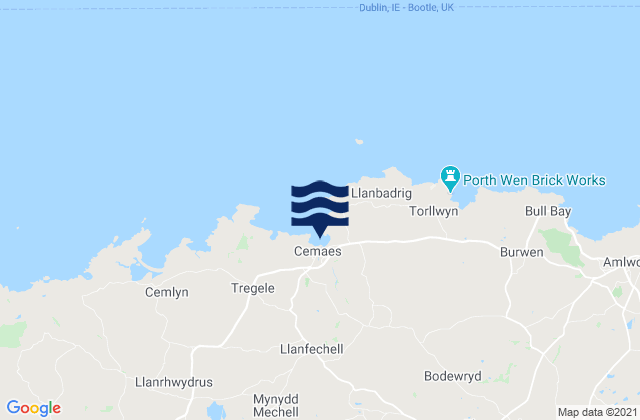 Mappa delle maree di Cemaes Bay, United Kingdom