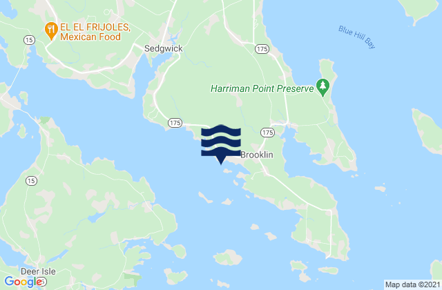 Mappa delle maree di Center Harbor, United States