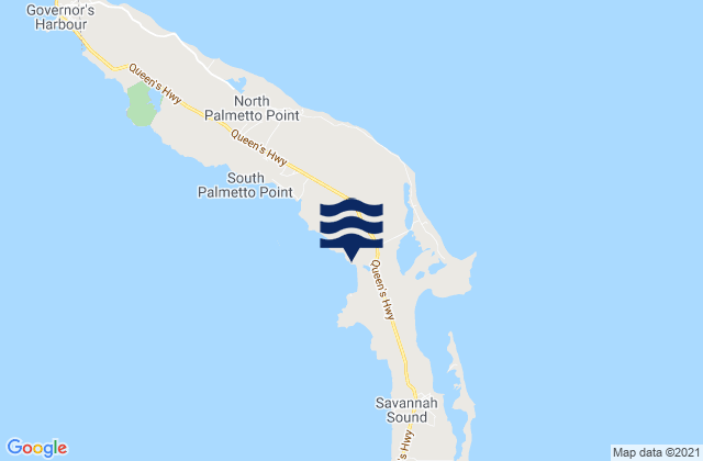 Mappa delle maree di Central Eleuthera District, Bahamas