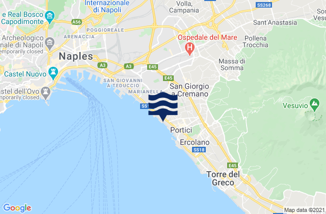 Mappa delle maree di Cercola, Italy