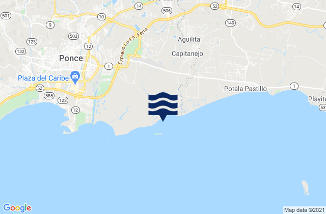 Mappa delle maree di Cerrillos Barrio, Puerto Rico