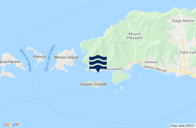 Mappa delle maree di Chaguaramas, Trinidad and Tobago