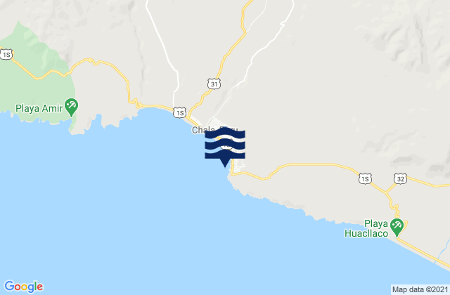 Mappa delle maree di Chala, Peru