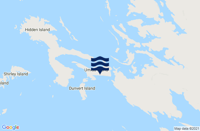 Mappa delle maree di Chambers Island, Australia