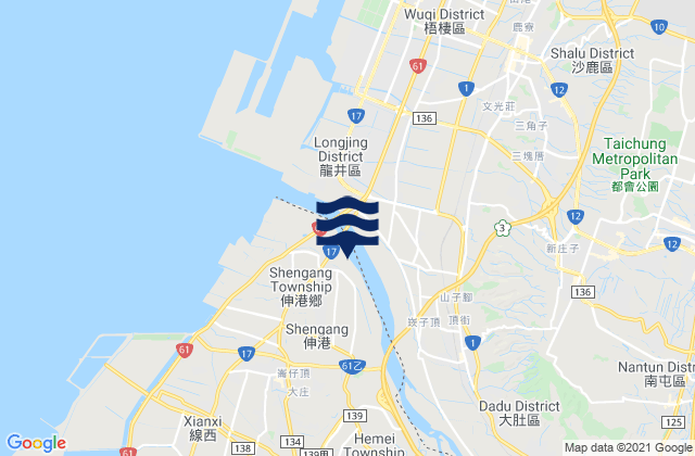Mappa delle maree di Chang-hua, Taiwan