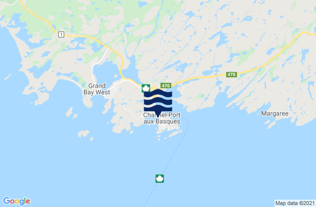Mappa delle maree di Channel-Port aux Basques, Canada