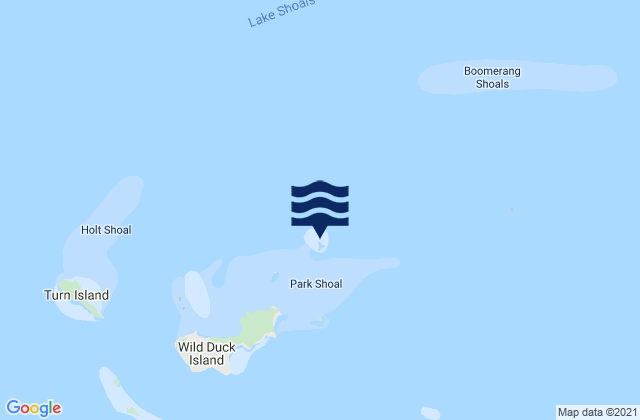 Mappa delle maree di Channel Island, Australia