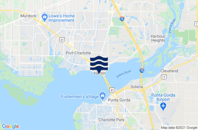 Mappa delle maree di Charlotte Harbor, United States