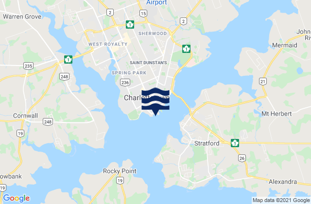 Mappa delle maree di Charlottetown, Canada