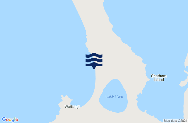Mappa delle maree di Chatham Island, New Zealand