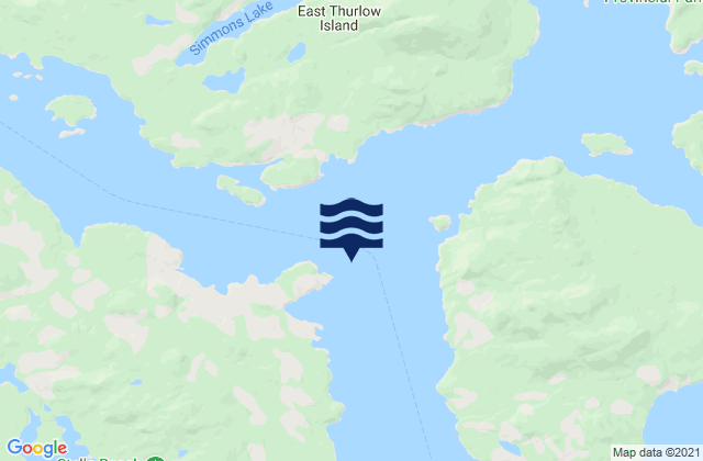Mappa delle maree di Chatham Point, Canada