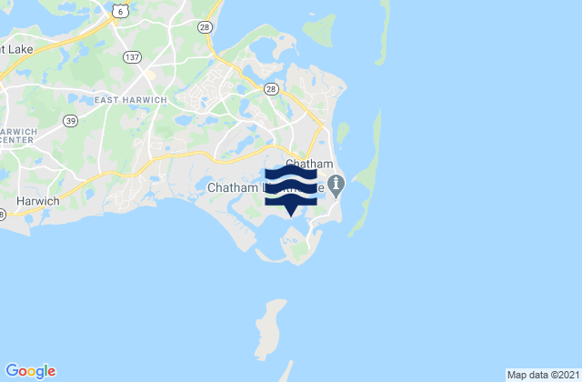Mappa delle maree di Chatham Stage Harbor, United States