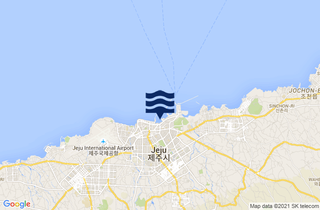 Mappa delle maree di Cheju Harbor, South Korea