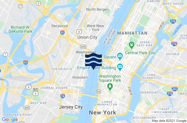Mappa delle maree di Chelsea Docks, United States