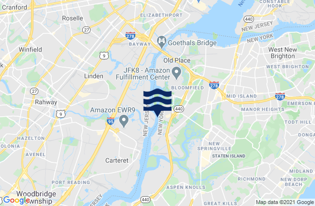 Mappa delle maree di Chelsea, United States