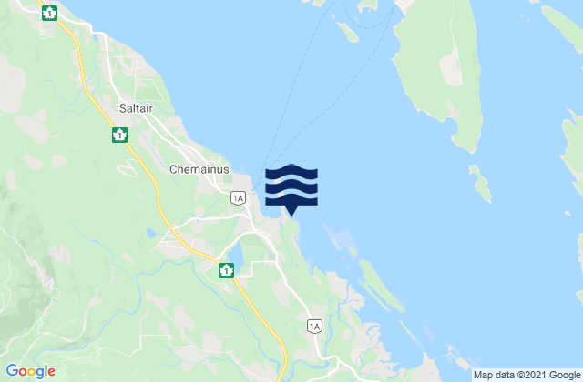 Mappa delle maree di Chemainus, Canada
