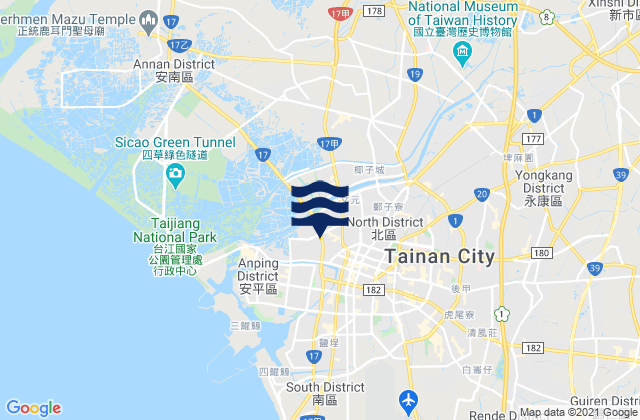Mappa delle maree di Chengkung, Taiwan