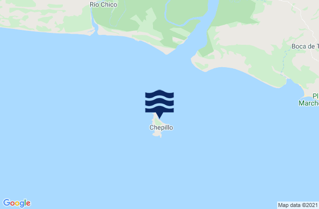Mappa delle maree di Chepillo, Panama