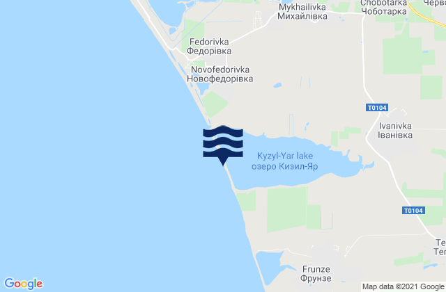 Mappa delle maree di Chervonoye, Ukraine