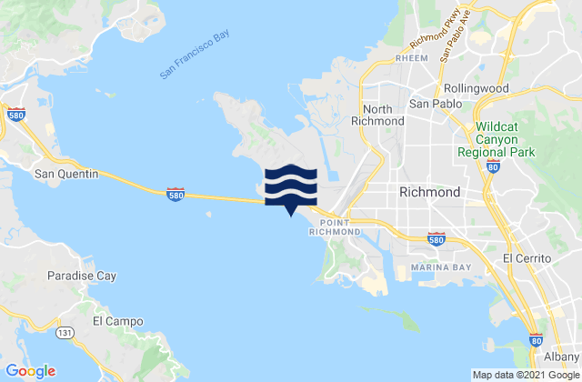 Mappa delle maree di Chevron Oil Company Pier Richmond, United States