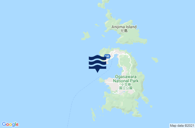 Mappa delle maree di Chichijima, Northern Mariana Islands