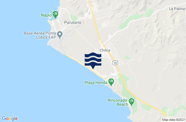 Mappa delle maree di Chilca, Peru