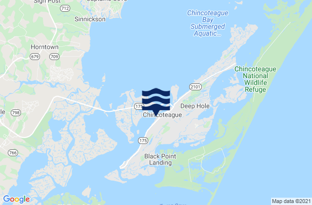 Mappa delle maree di Chincoteague Island (Uscg Station), United States