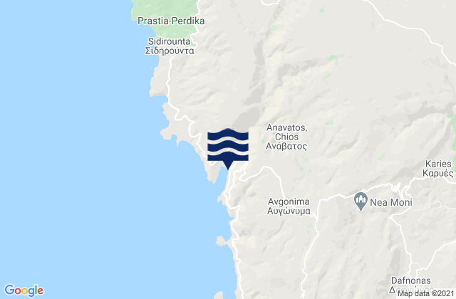 Mappa delle maree di Chios, Greece