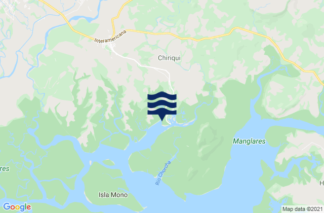 Mappa delle maree di Chiriquí, Panama