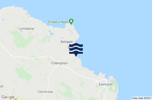 Mappa delle maree di Chirnside, United Kingdom