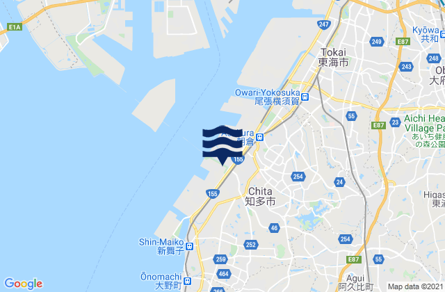 Mappa delle maree di Chita-shi, Japan
