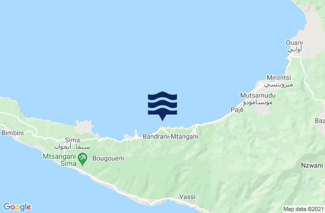Mappa delle maree di Chitrouni, Comoros