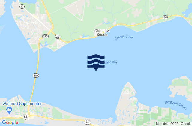 Mappa delle maree di Choctawhatchee Bay, United States