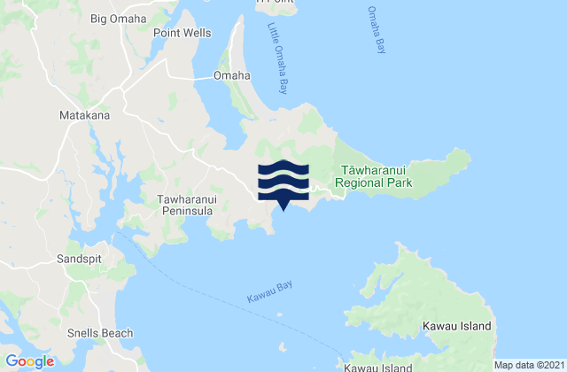 Mappa delle maree di Christian Bay, New Zealand