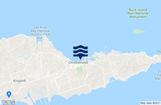 Mappa delle maree di Christiansted (Saint Croix), U.S. Virgin Islands