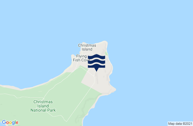 Mappa delle maree di Christmas Island