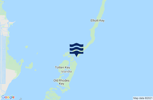 Mappa delle maree di Christmas Point Elliott Key, United States