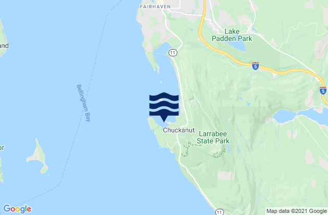 Mappa delle maree di Chuckanut Bay, United States