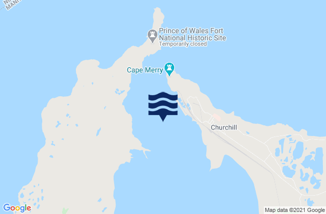 Mappa delle maree di Churchill Harbour, Canada