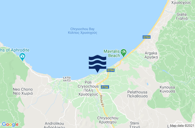 Mappa delle maree di Chóli, Cyprus