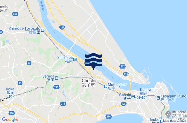 Mappa delle maree di Chōshi-shi, Japan