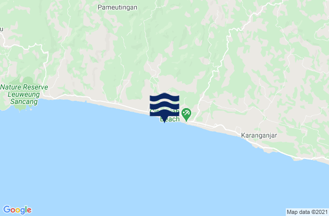 Mappa delle maree di Ciandum, Indonesia