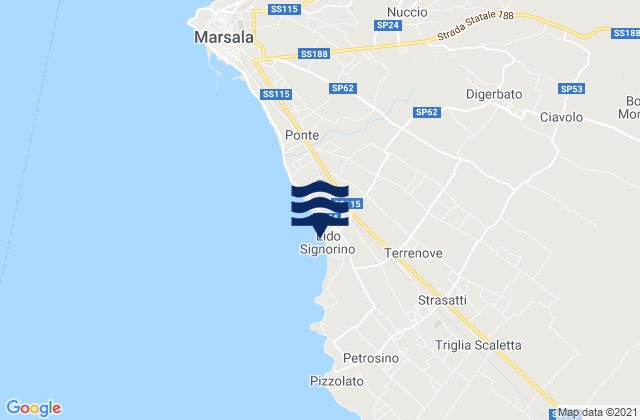 Mappa delle maree di Ciavolo, Italy
